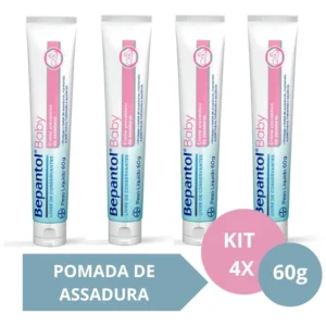 Kit com 4 Cremes Pomada de Assadura 120gr Cada - Bepantol