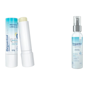 Kit Bepantol Labial FPS 50 4,5g + Hidratante Corporal e Facial Spray 50ml