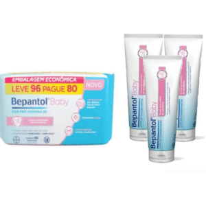 Bepantol Kit 3 Pomadas Assadura 120g + 1 Lenço Umedecido